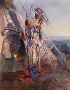 Charles M Russell Sun Worship in Montana Germany oil painting artist